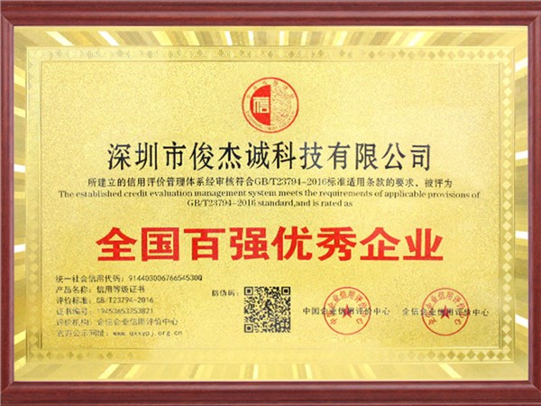 全國(guó)百?gòu)?qiáng)優(yōu)秀企業(yè)
